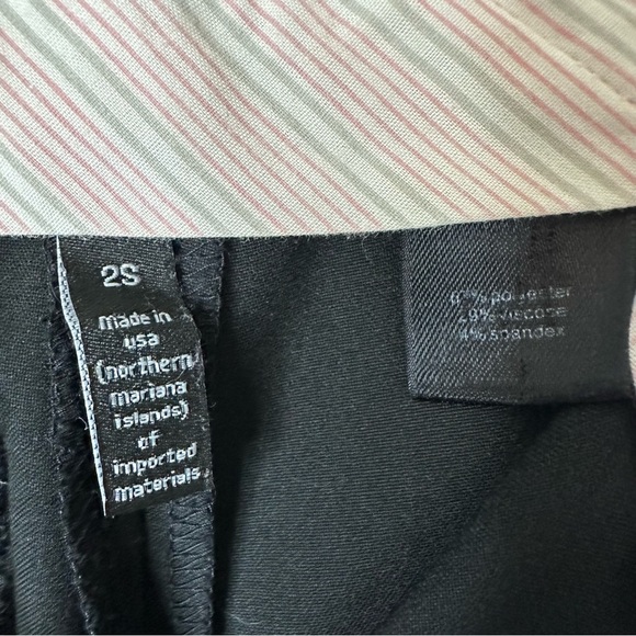 The Limited Cassidy Black Wide Leg Mid Rise Dress Pants Sz 2 Short - Picture 9 of 16